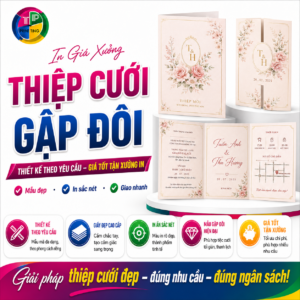 Thiệp cưới gập đôi (truyền thống)