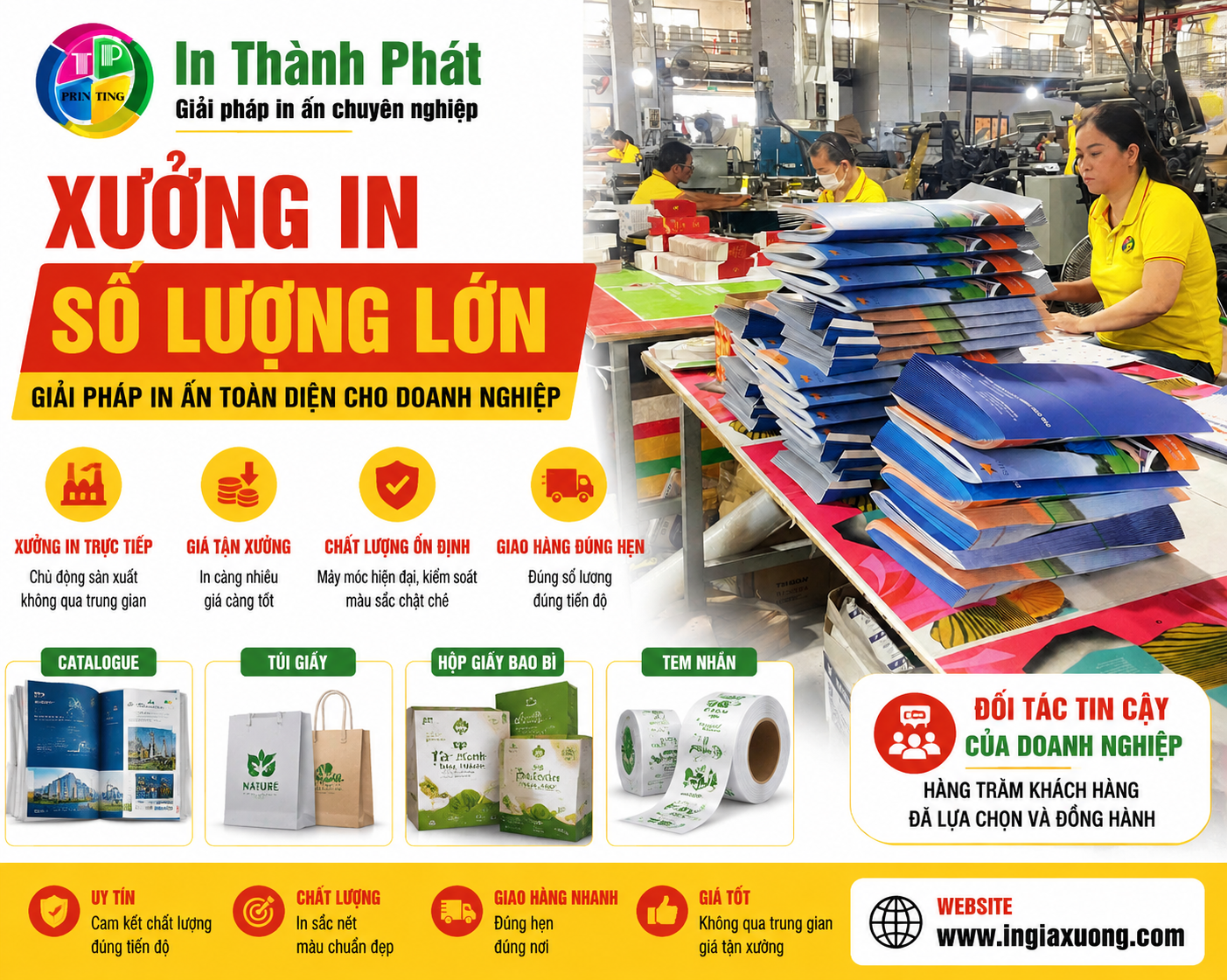 Xưởng in: Minh họa chi tiết góc nhìn, về thực tế hoạt động tại xưởng in